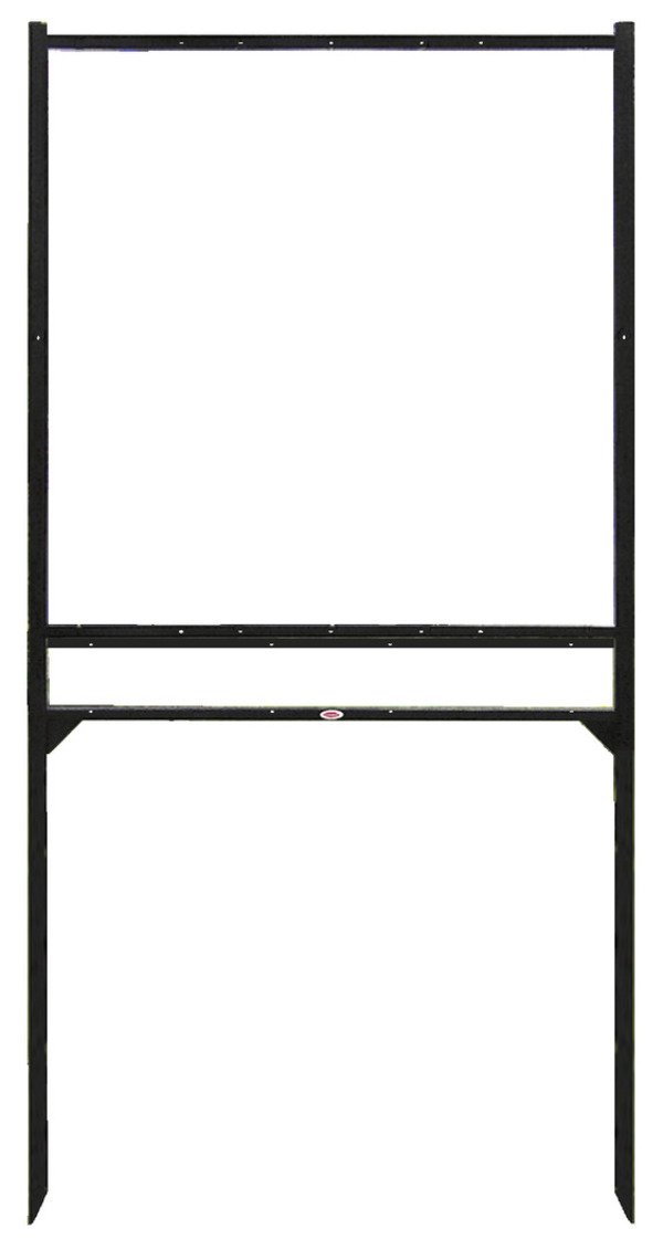 Commercial Real Estate Angle Iron Sign Frame with Two Rider Inserts, 48h x 48w - Black